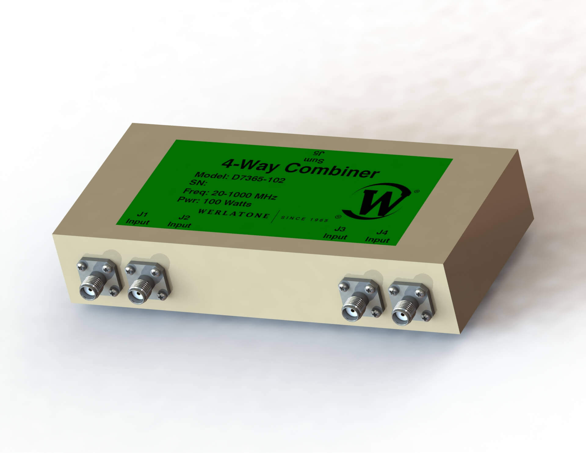 RF Combiner - Model D7365 - 4-Way Combiner/Divider